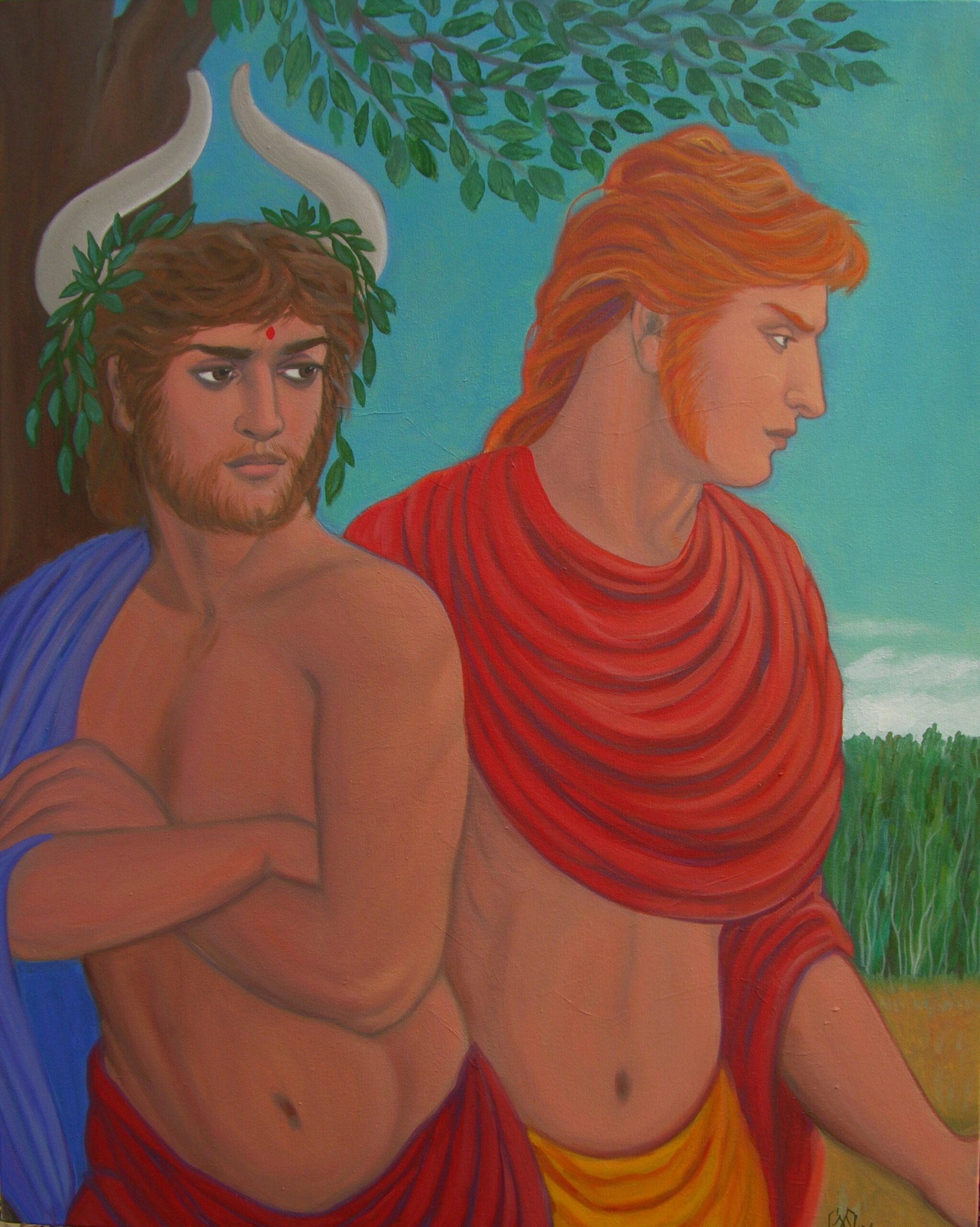 Dionysus and Apollo - oil painting - 2011 - Symbolism and Other Art ...